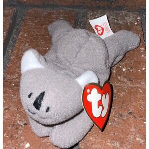 Vintage Ty Beanie Baby Mel the Koala Grey White Plush Stuffed Animal Toy 1993